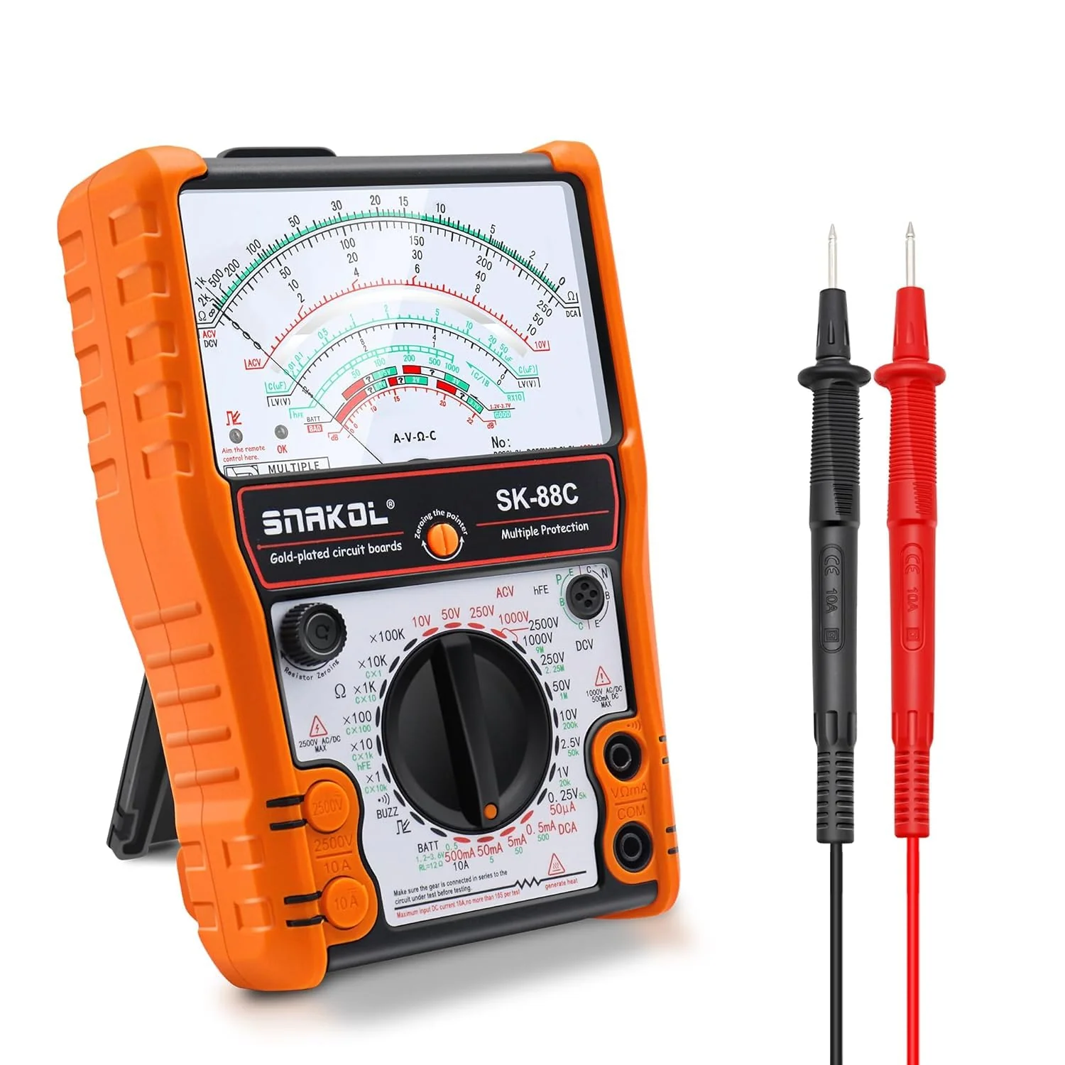 SNAKOL 11-Function 24-Range Analog Pointer Multimeter – SK-88C
