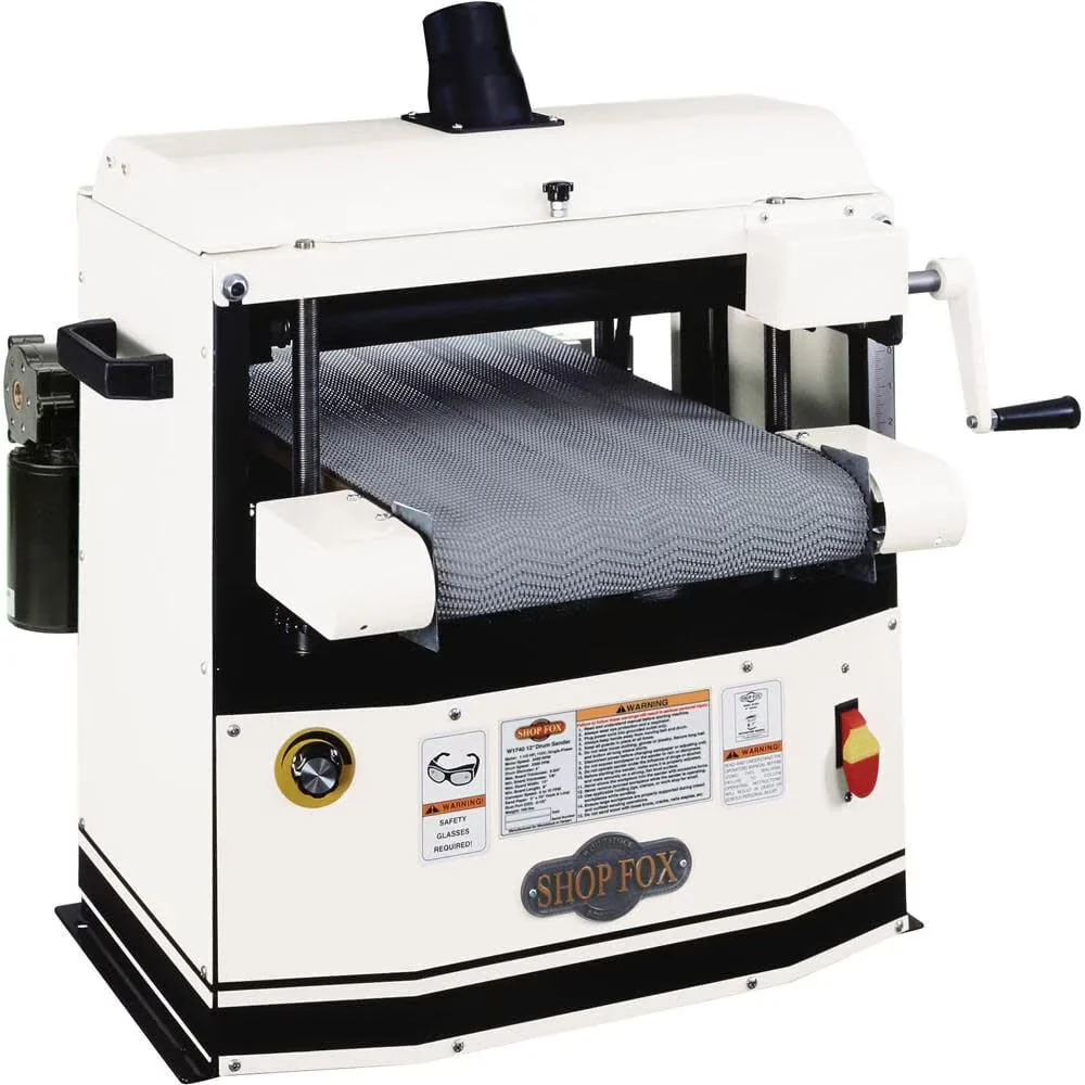 Shop Fox Bench Top Drum Sander 12 In 115V 1 1/2Hp 1 Phase