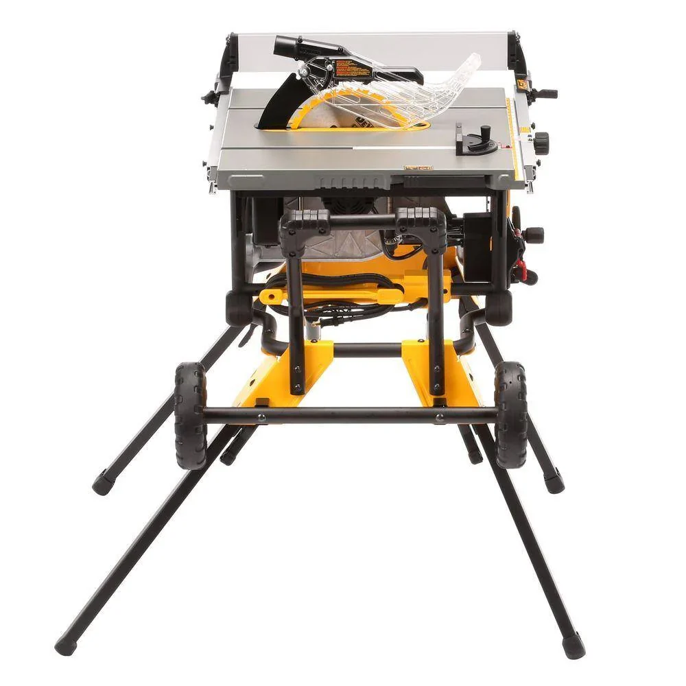 DEWALT 15 Amp Corded 10 in. Jobsite Table Saw With Rolling Stand – DWE7491RS