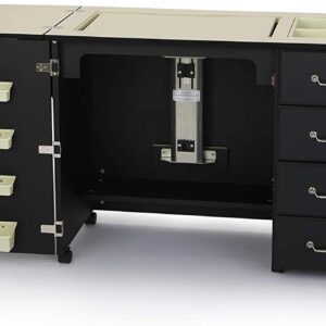 353 Sewing Cabinet with Airlift and Storage, Black
