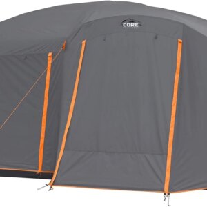 Straight Wall Cabin Tents | 10 Person / 11 Person / 12 Person Large Multi Room Family Tents for Car Camping & Outdoor Adventures