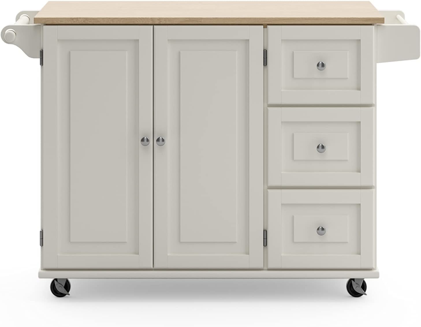 Mobile Kitchen Island Cart, Drop Leaf Breakfast Bar