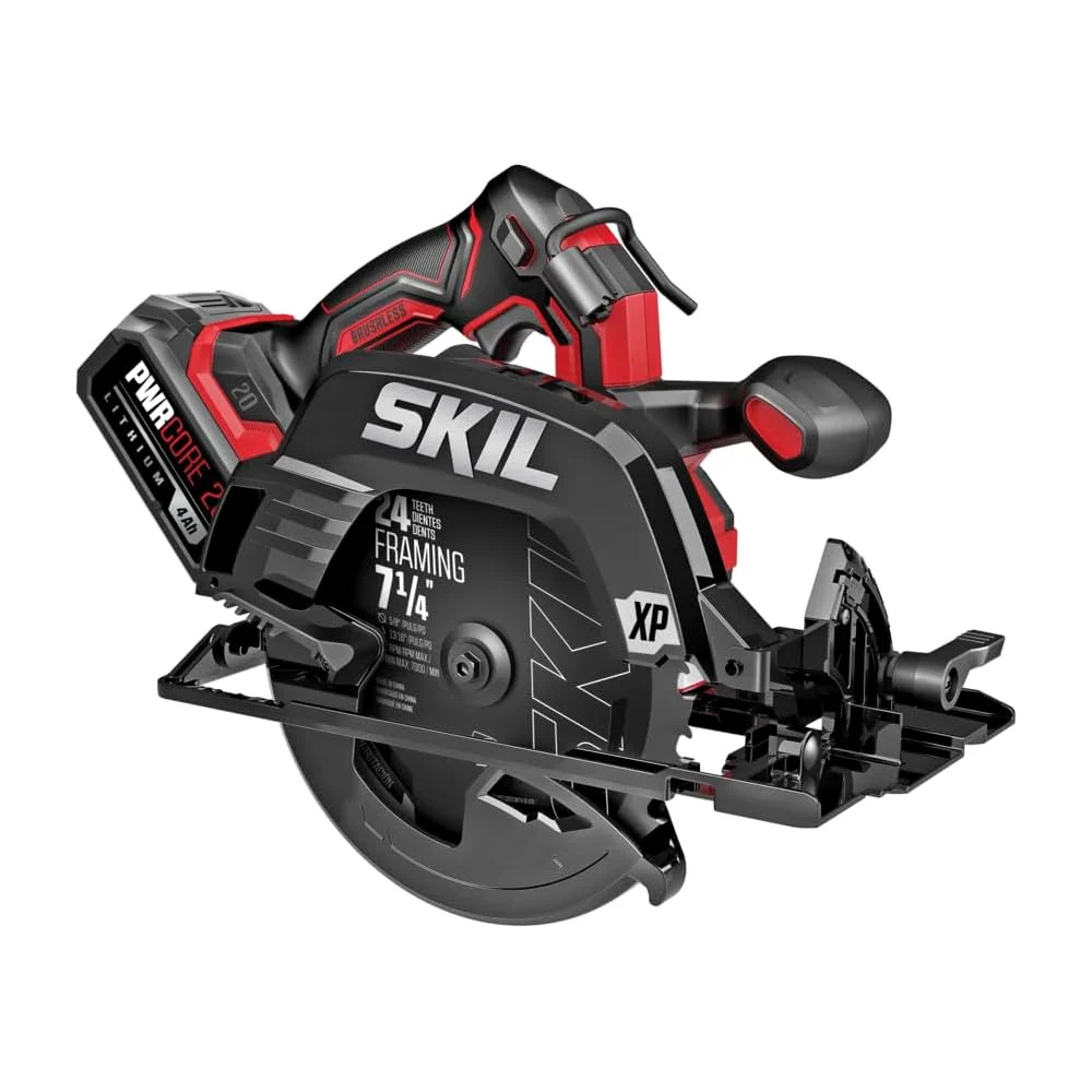 SKIL PWR CORE 20 Brushless 20V 7-1/4 in Circular Saw Kit With 4.0Ah Lithium Battery And Quick Charger – CR5440B-10
