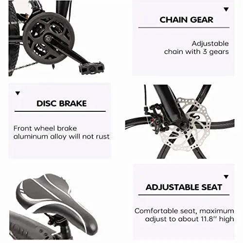 26-Inch Folding Mountain Bike, 21-Speed Dual Suspension
