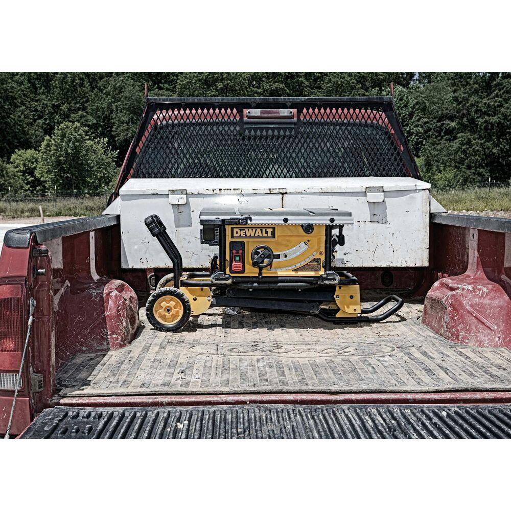 DEWALT 15 Amp Corded 10 in. Jobsite Table Saw With Rolling Stand – DWE7491RS
