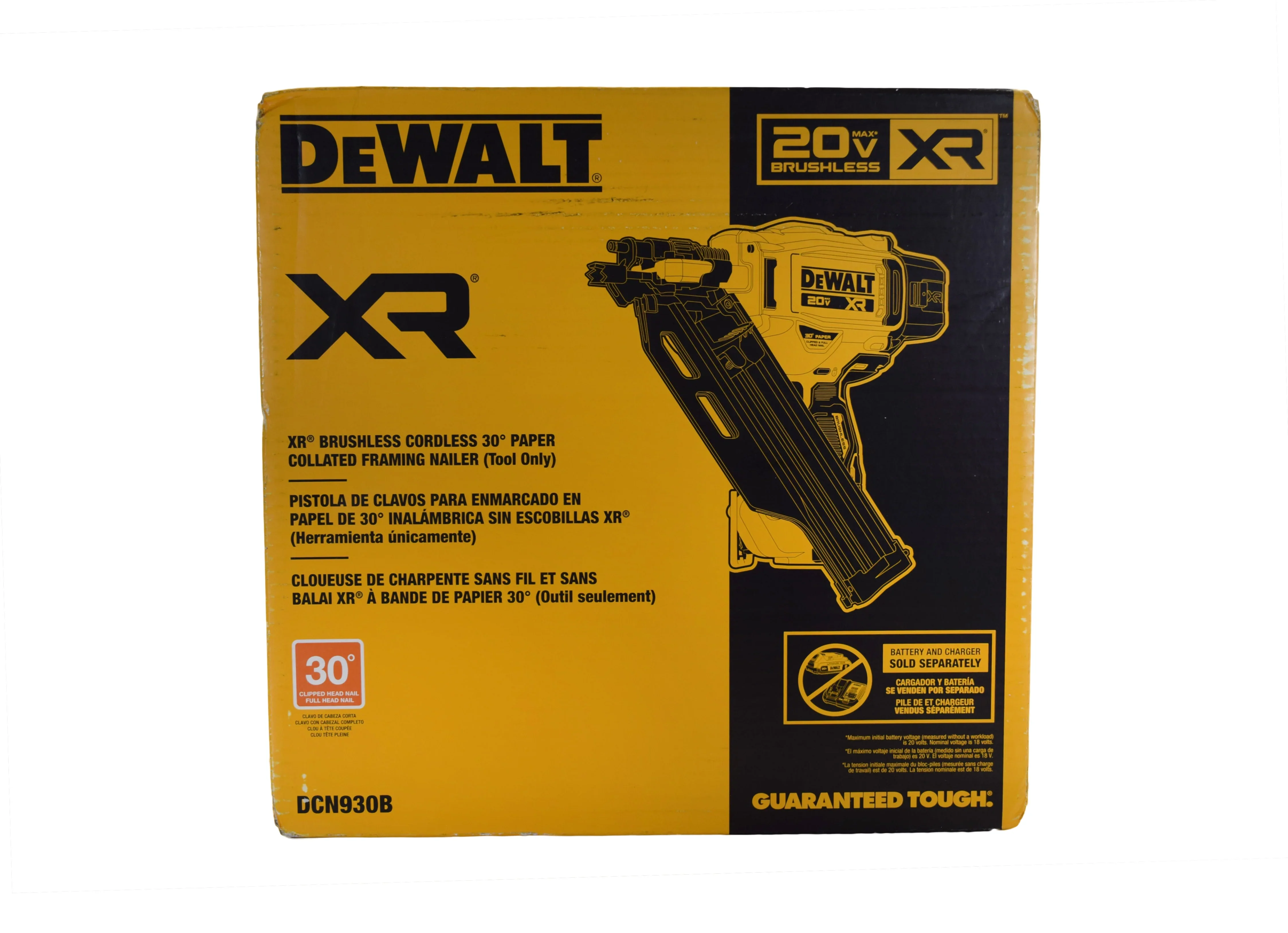 DEWALT 20V MAX Brushless Cordless 30 Paper Collated Framing Nailer – DCN930B