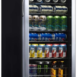 126-Can Beverage Refrigerator Cooler with Glass Door