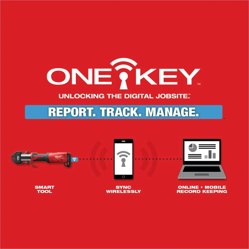 Milwaukee M18 FORCE LOGIC Press Tool With ONE-KEY – 1/2 in – 2 in CTS Jaws