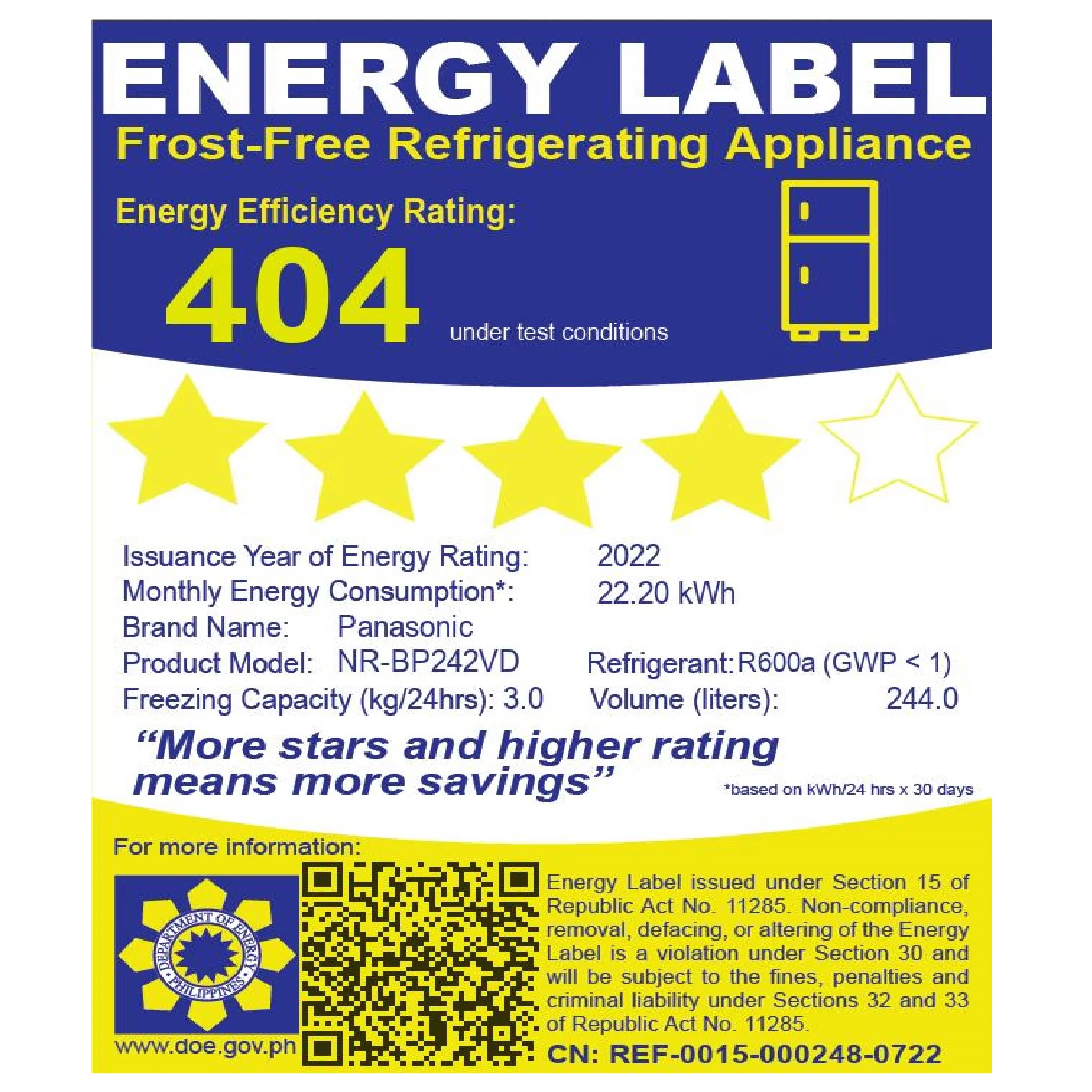 8.6 Cu. Ft. Refrigerator Inverter
