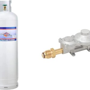 Steel Propane Tank Cylinder with POL Valve and Collar, Great for Mixed Heating Systems, Home fireplaces, Dryers and Grills