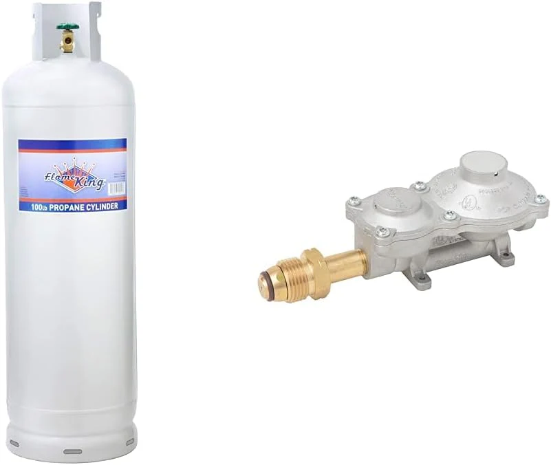 Steel Propane Tank Cylinder with POL Valve and Collar, Great for Mixed Heating Systems, Home fireplaces, Dryers and Grills