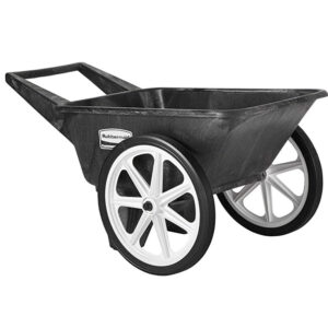 Rubbermaid Commercial Big Wheel Cart, 200 Pound Capacity, Black