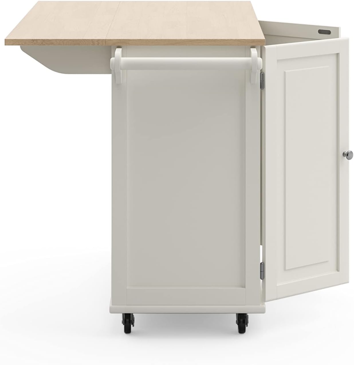 Mobile Kitchen Island Cart, Drop Leaf Breakfast Bar
