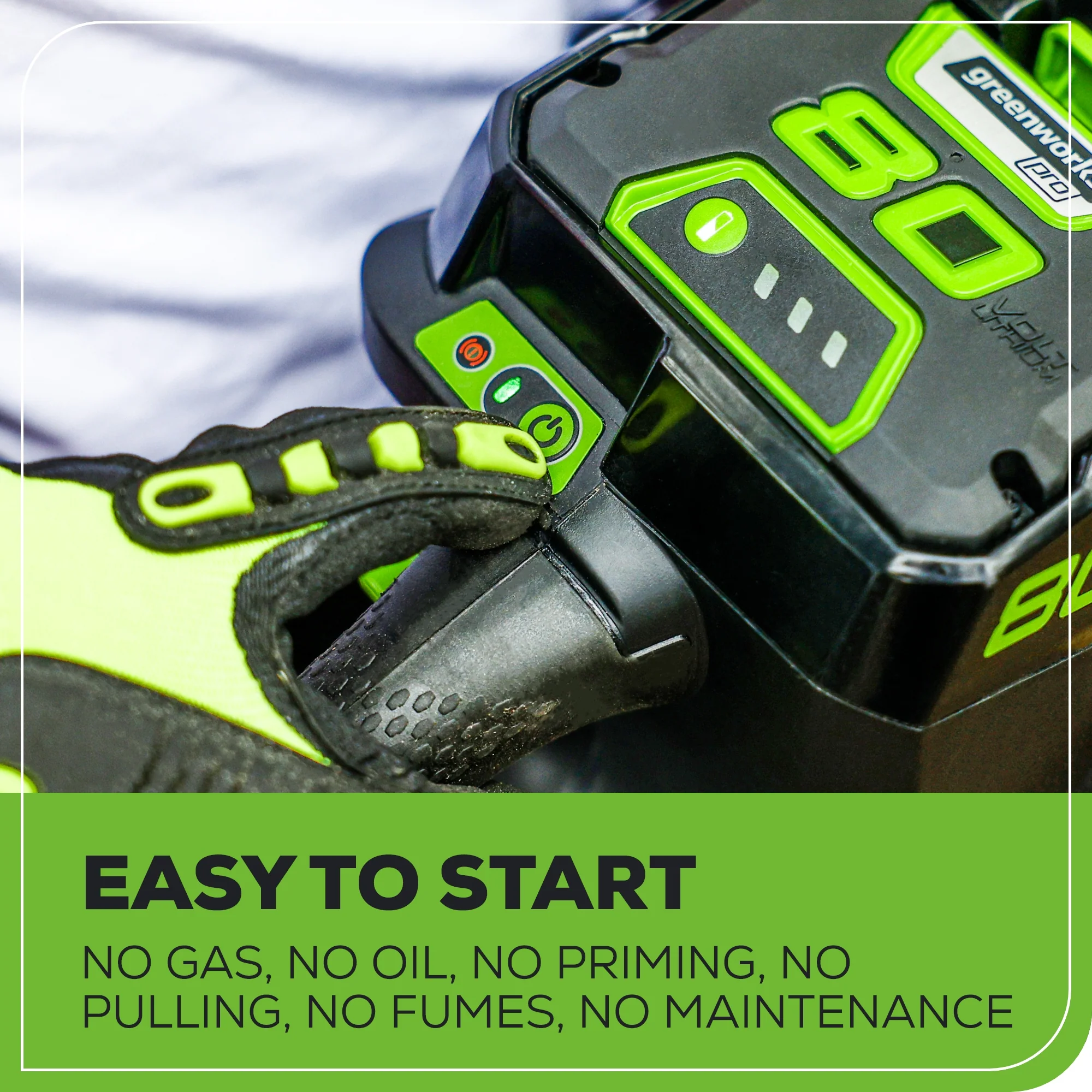 80V Cordless Chainsaw 18-Inch with Battery and Charger