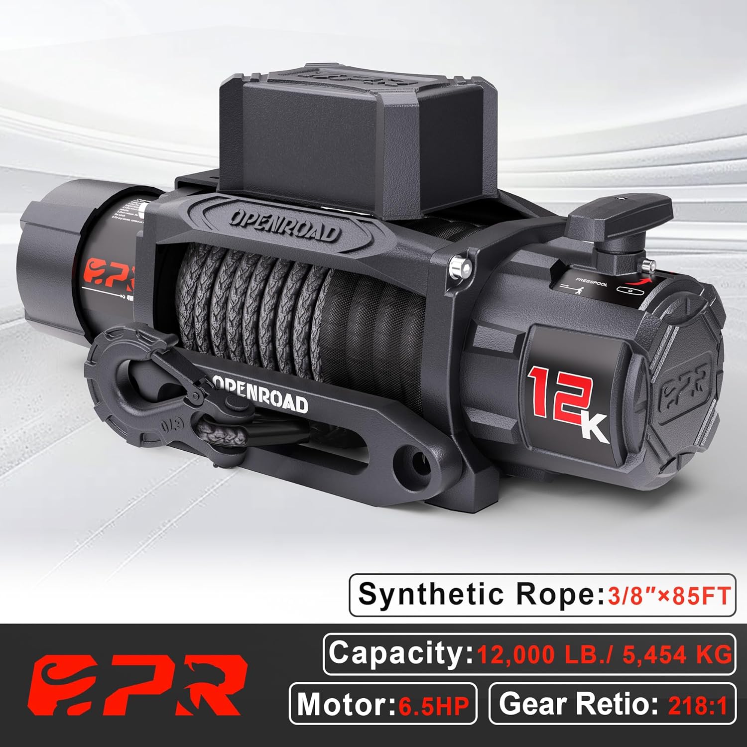 12000lb Winch with Synthetic Rope & Wireless Remotes