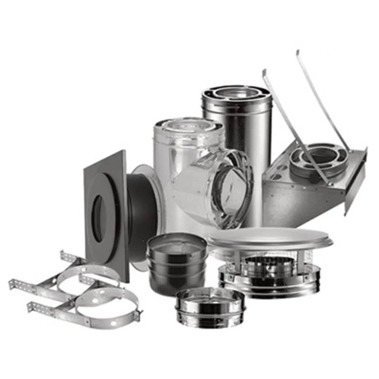DuraPlus 6 in Basic Through-the-Wall Chimney Kit – 9 inch x 6 inch