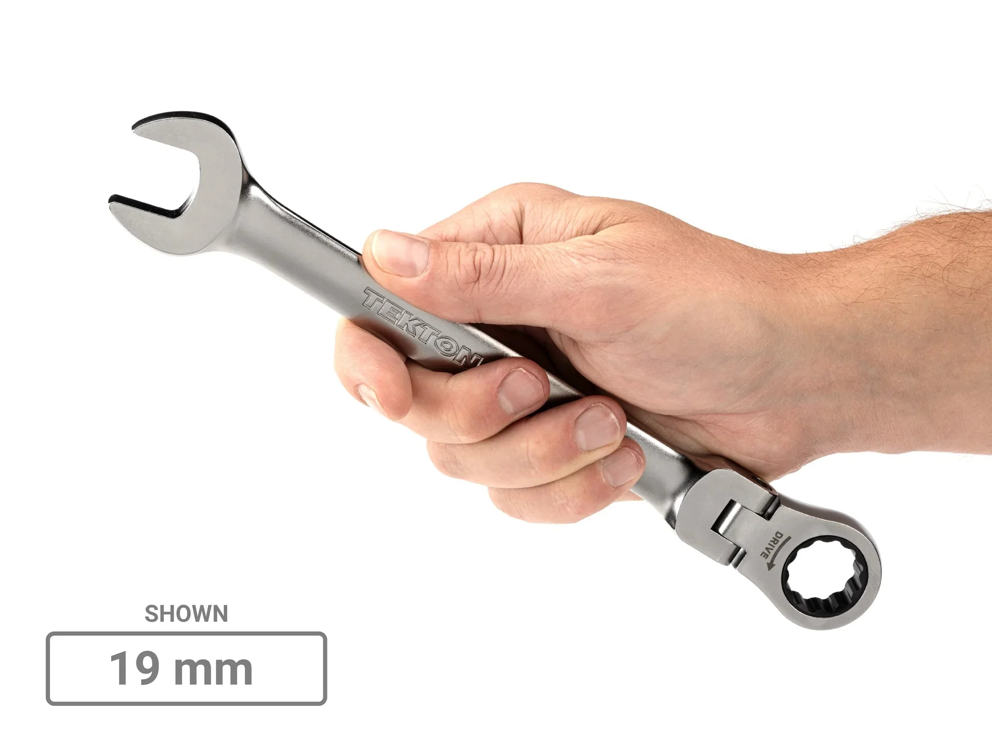 TEKTON Flex Head 12-Point Ratcheting Combination Wrench Set, 14-Piece (6-19 mm) – WRC95302