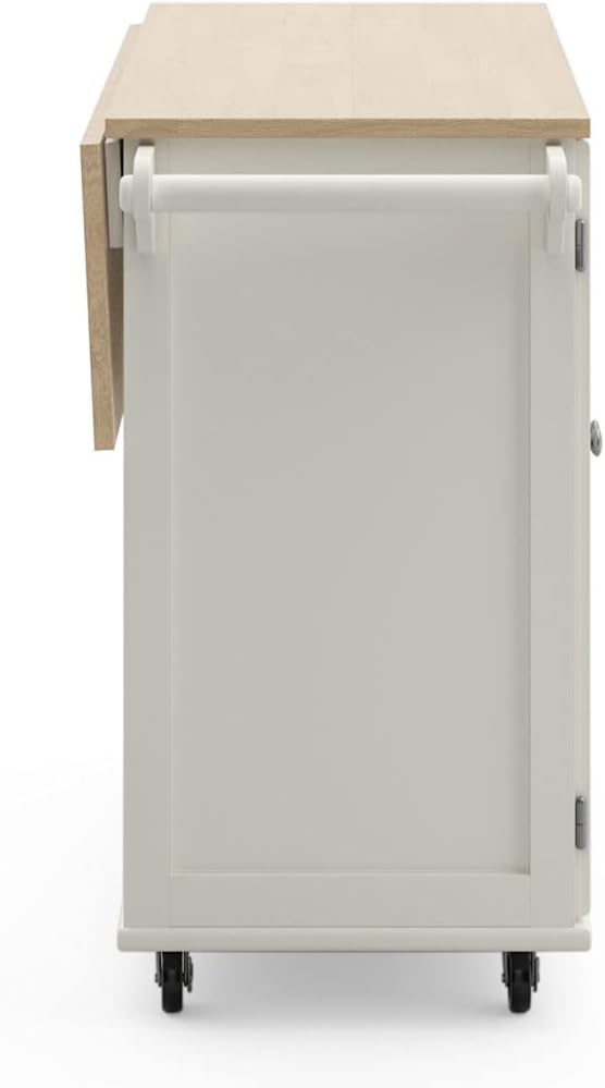 Mobile Kitchen Island Cart, Drop Leaf Breakfast Bar
