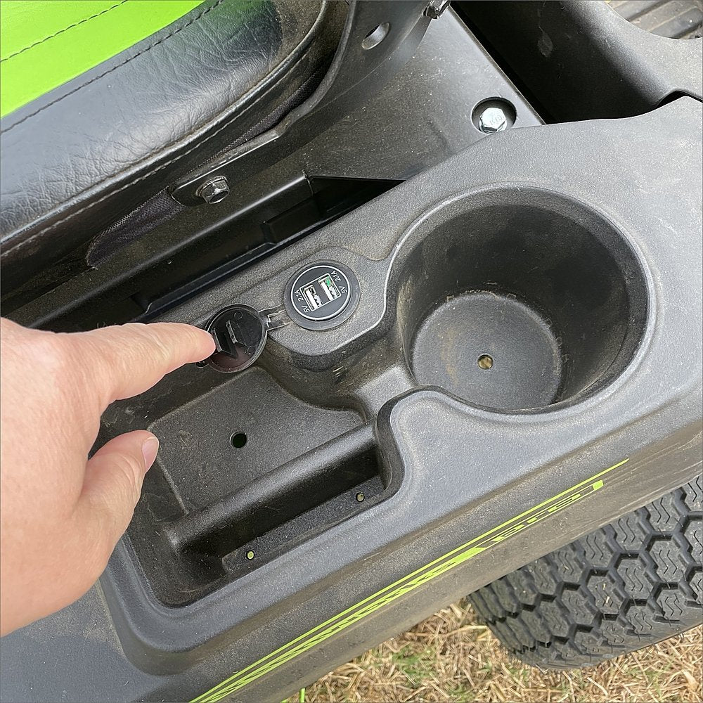 80V Cordless Riding Lawn Mower with Six Batteries and Dual-Port Turbo Chargers