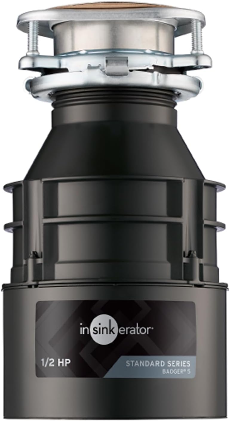 Garbage Disposal, 1/2 HP Continuous Feed, Durable Steel, Easy Install