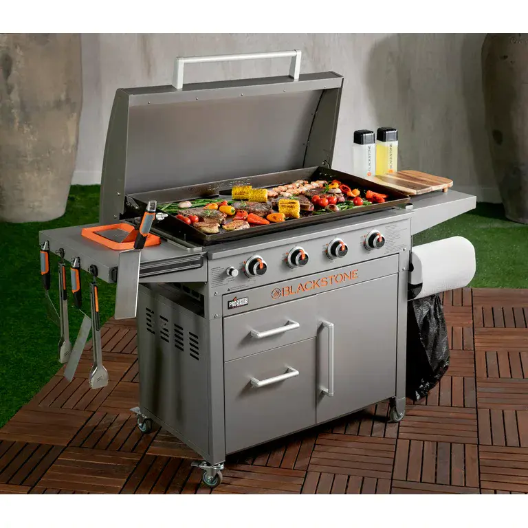 4-Burner 36″ Griddle Cooking Station with Hood