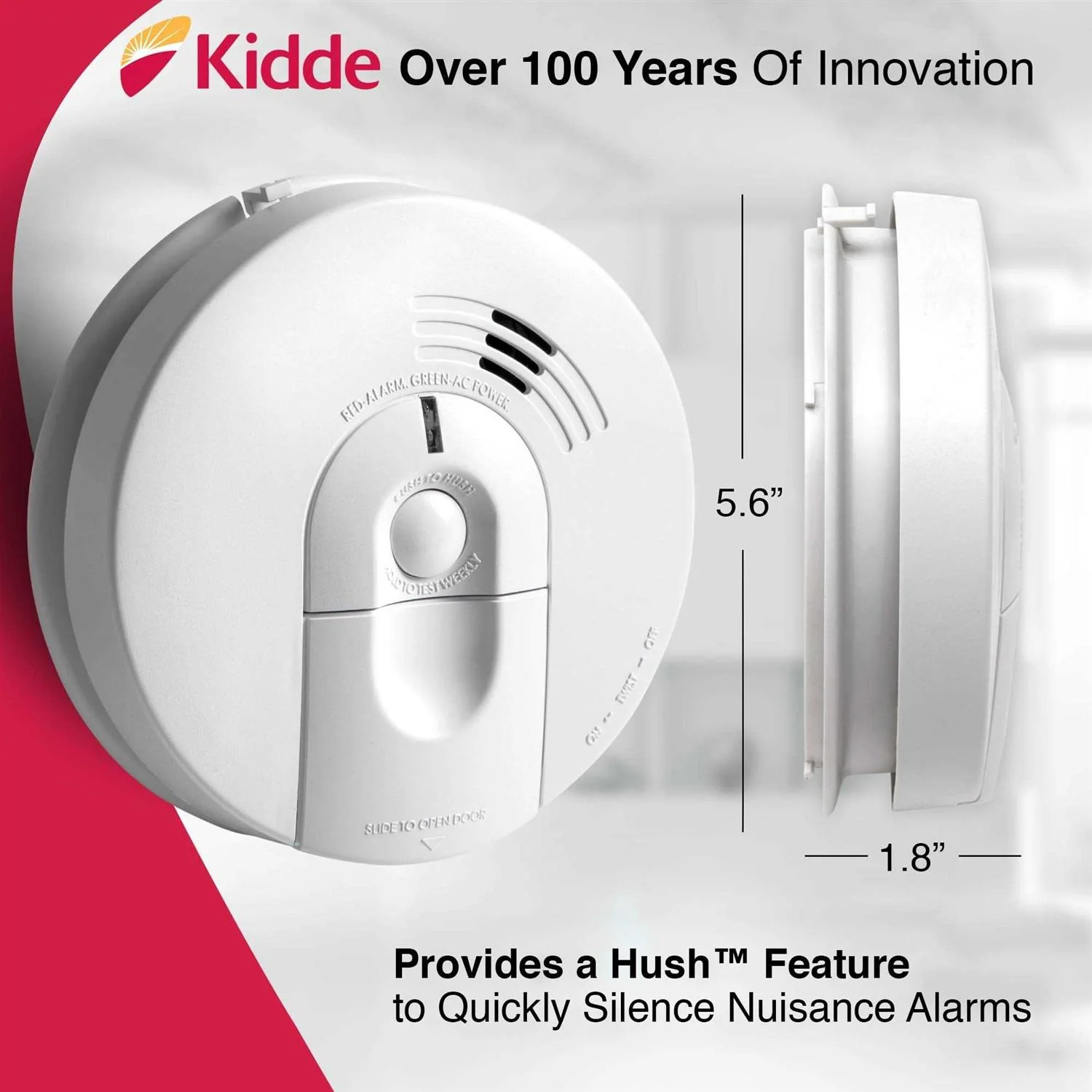 Kidde Hardwire Ionization Smoke Alarm With 9V Battery Backup – I4618