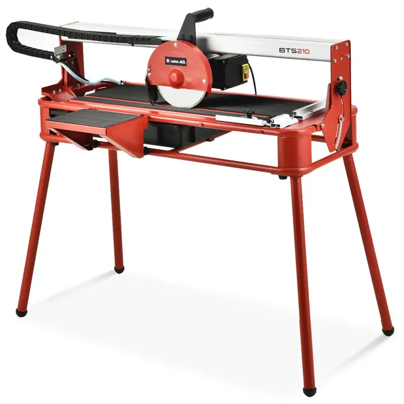 BAUMR-AG Wet Tile Saw, 800W, 200mm Blade, 720mm Max Cut – BTS210